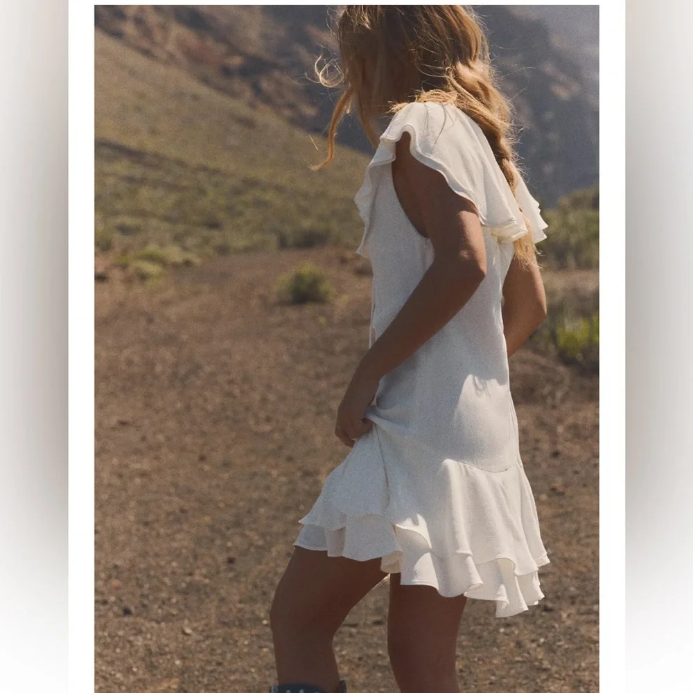 Zara Ruffle Tiered Short Dress - Picture 4 of 7